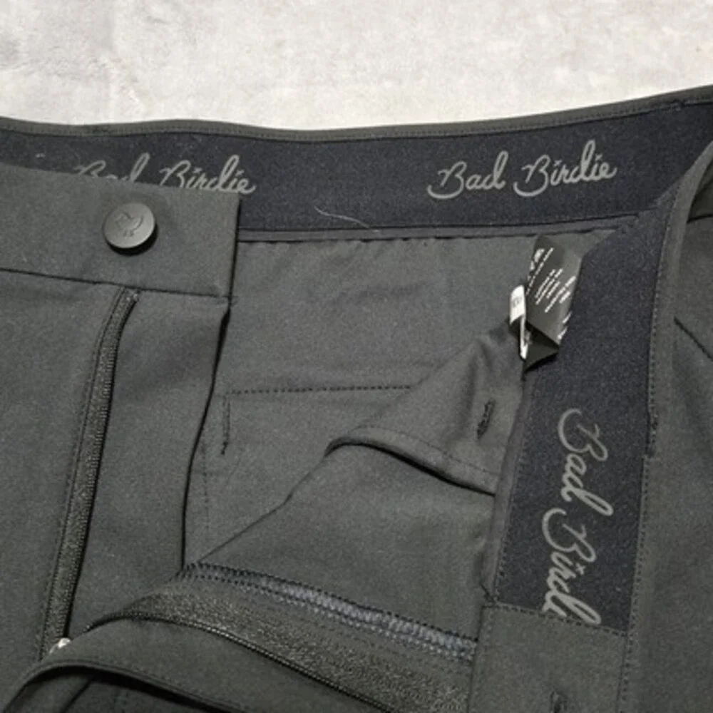BAD Birdie Golf Shorts Mens 36 Black Performance Stretch Chino Casual Flat Front